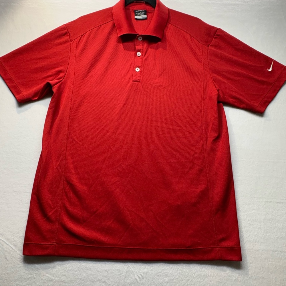 Nike Men's Vibrant Red Polo Shirt